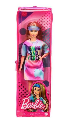 Boneca Barbie Fashionista 159 Vestido Tie-dye Grb51
