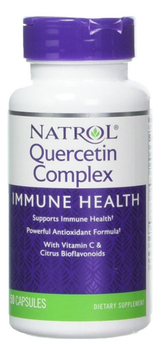 Natrol Complejo De Quercetina immune health Fórmula Antioxidante 50 Cáps Sabor Sin sabor