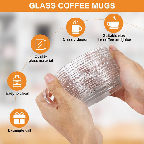 Tazas De Café De Cristal Vintage, Recipientes For Avena De