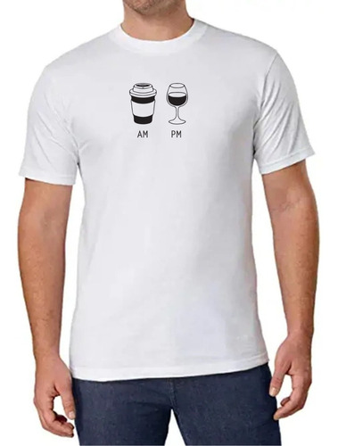 Café & Vino-remera Estampada Unisex-algodon Premium