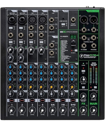 Mackie Mezcladora Profx10v3 10 Canales Efectos Rjd Galerías
