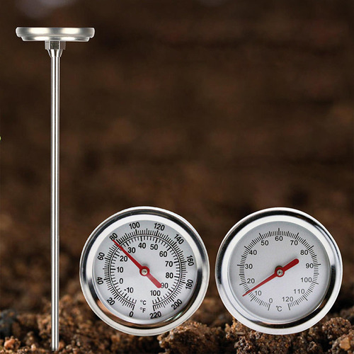 Termómetro Para Suelo De Compostaje De 500 Mm, 0-220 °f,
