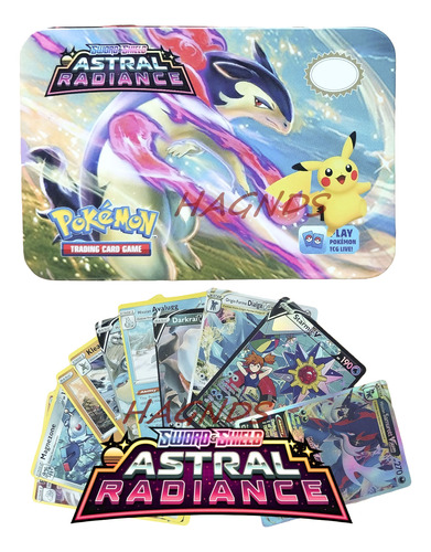 Pack Cartas Pokémon Tcg Sword & Shield Set En Lata 42 Ctas