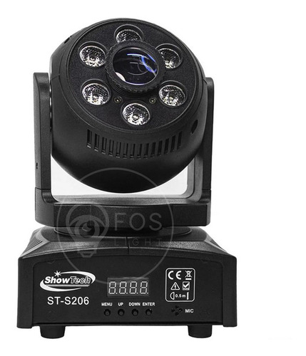 6x Mini Moving 2em1 88w Spot Led 40w Gobos + Wash 48w Dmx Dj