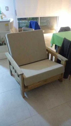 Futon Un Cuerpo C/ Pie Y Colchones En Placa / Envio Gratis
