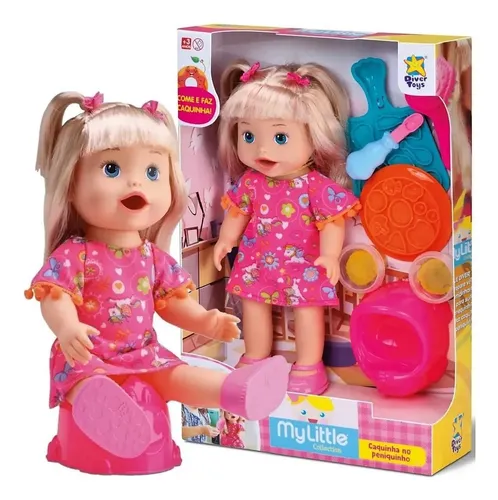 Muñeca Come Hace Popó Pelela Y Comidita Divertoys Ikdiv076
