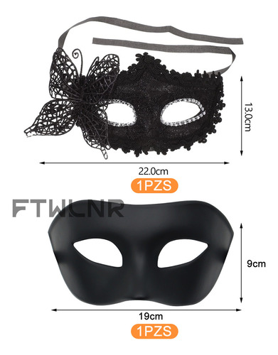 2pz Antifaz De Mariposa Fiesta Másca Pareja Carnaval Cosplay