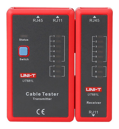 Probador De Cables De Red Unit Ut681l Continuidad Lan Tester