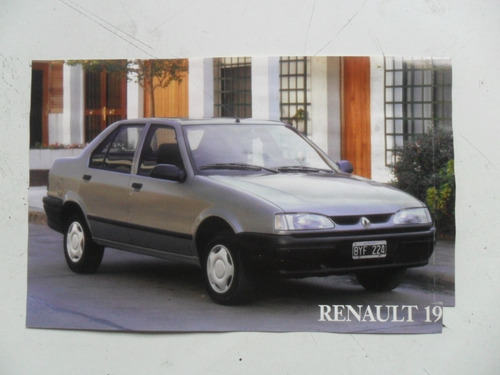 Folleto Publicitario Renault 19 Antiguo R19 No Es Manual