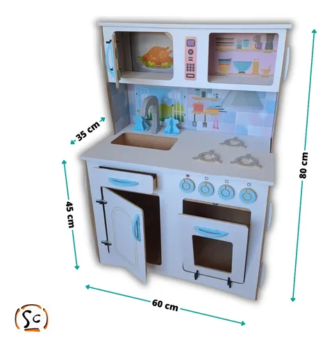 Cocinita De Madera De Juguete Cocina Infantil Niña Niño Mdf