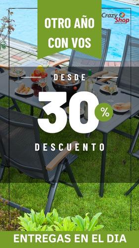 Imagen 5 de 5 de Mesa Ratona 76x49x43 Kai Italiana Jardín O Piscina Crazy