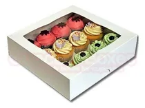 Comprar Caja Blanca 25x25 Cm Con Visor De Acetato X6 Unidades