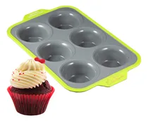 Comprar Bandeja De Silicona Hornear Cupcake Mufins Magdalenas Hdr