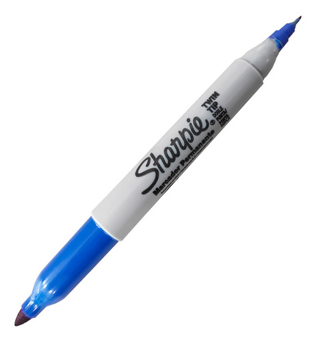 12 Marcadores Sharpie Doble Punta Fina Y Ultra Fina Azul Azul