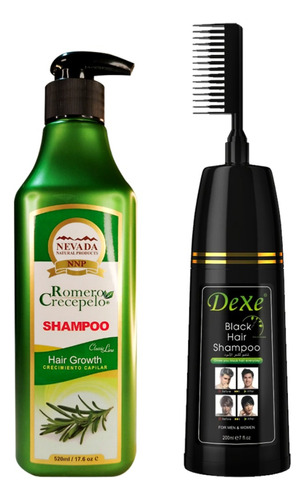 Shampoo Capilar Cubre Canas Con Peine + Shampoo Romero 520ml