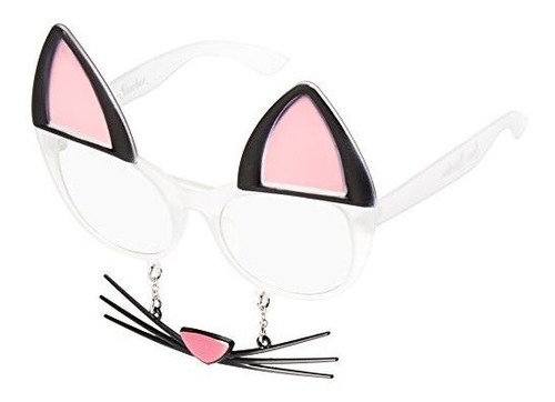 Disfraz Hombre - Costume Sunglasses Clear Frame Black Kitty 