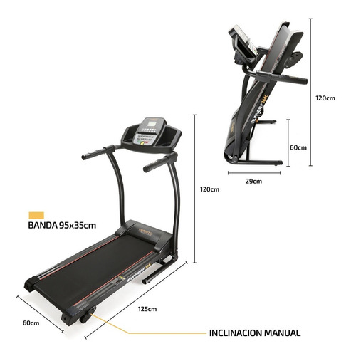 Imagen 3 de 10 de Maquina Para Correr Cinta Caminadora Electrica Plegable 16k