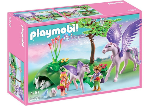 Playmobil 5478 Príncipes Con Pegasus Y Su Bebé En Stock