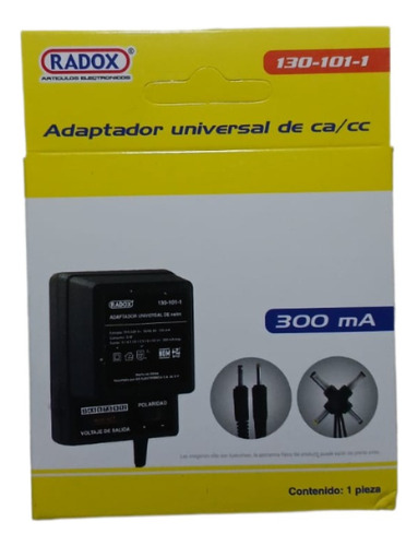 Adaptador Cargador Universal De Cc/ca 300ma Radox