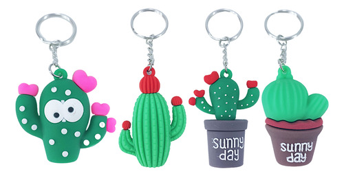 Llavero Colgante Con Forma De Cactus, Accesorio De Coche, 4