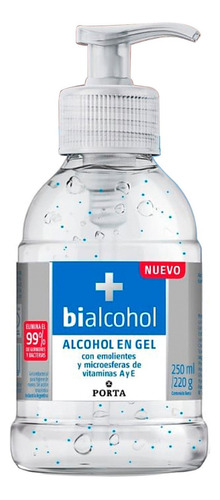 Alcohol En Gel Neutro Bialcohol Porta Con Vitaminas 250ml Fragancia Neutra