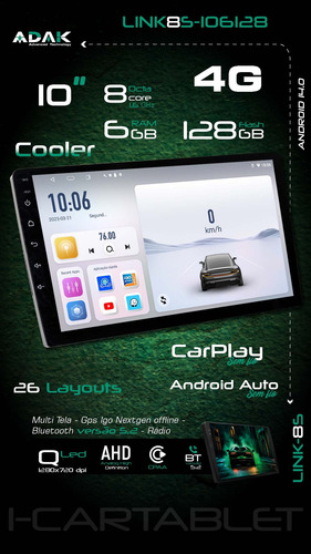 Multimidia Outlander Octacore 10p Android 14 6gb 128gb 4g