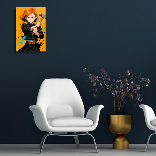 Póster Nobara Jujutsu Kaisen En Metal + Soporte 20x30