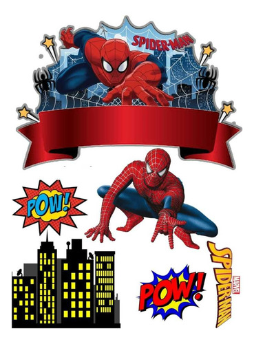 Topo De Bolo Homem Aranha Personalizado