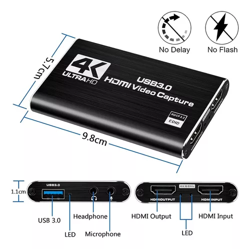 Capturadora De Video Hdmi Usb 3.0 4k 60fps