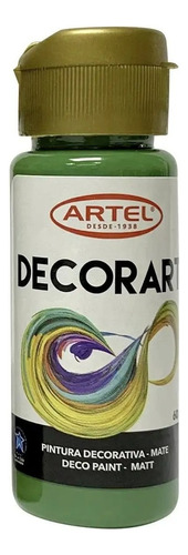 Frasco Pintura Decorart 60ml Artel - Los Colores Color Verde Cla 52