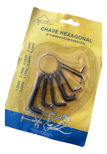 Set Llave Allen Hexagonal 1.5 2 2.5 3 3.5 4 5 6 Mm
