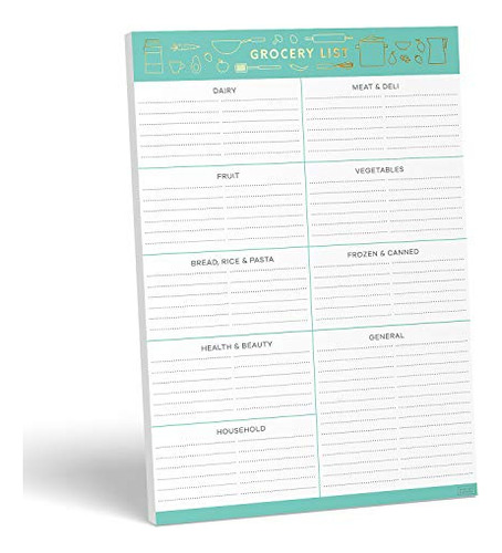Grocery List Magnet Pad For Fridge. 7x10 Magnetic No...