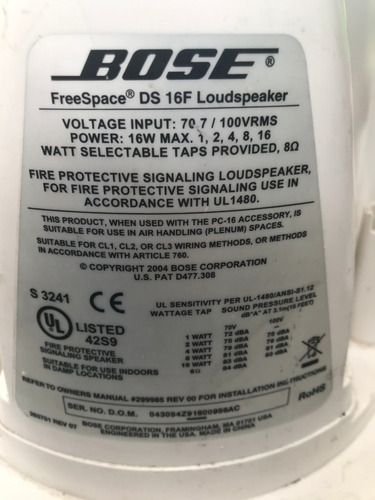 Parlante Bose Freespace Ds 16f Usado Perfecto Estado
