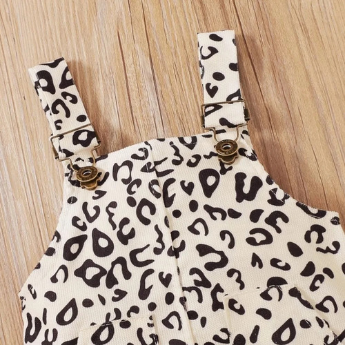 Conjunto 3 Piezsas Para Niñas Cotele Leopardo
