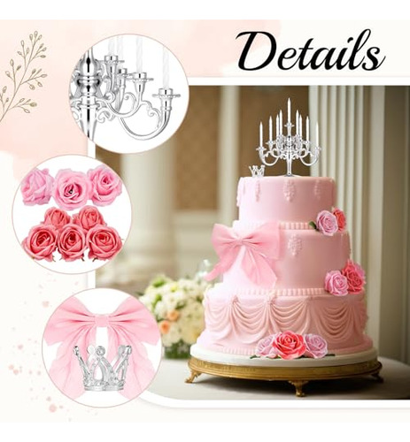 Conjunto De 10 Piezas De Soportes De Velas Coquette Cake Top