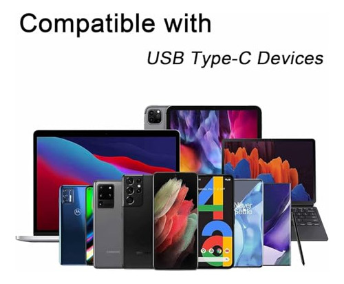 Cable Usb C A Usb C De 60w 30 Pies Rosa Tipo-c De Carga Rápi