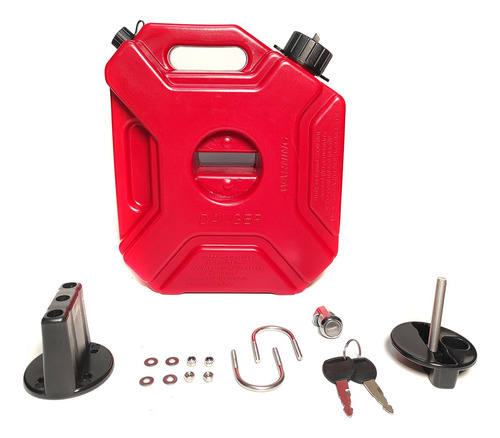 Bidón De Gasolina 5l Color Rojo Con Herraje