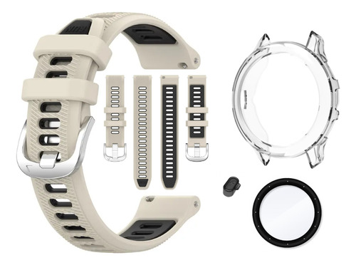 Pulseira Capa Plug E Película Compatível Com Garmin Venu 3s