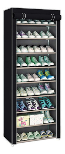 Zapatera Organizador Closet Repisa Armable Mueble Multiusos Color Negro