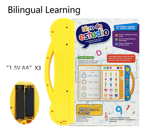Libro Didáctico Interactivo Aprendizaje Bilingüe Para Niños