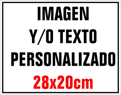 Cartel Personalizado 22x28 Cm Señaletica