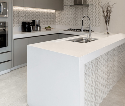 Adesivos De Cozinha Resistente Agua/óleo/fogo Para Pia Fogão Cor Branco