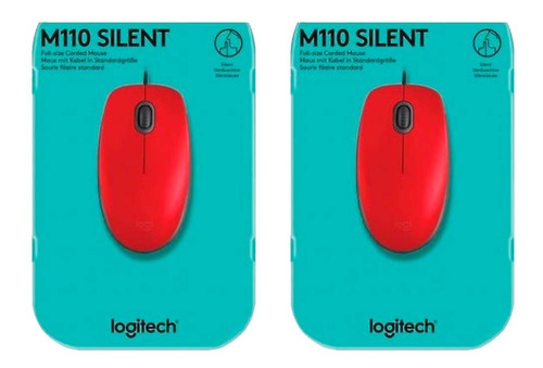 2 Mouses Logitech M110 Silent Óptico Usb
