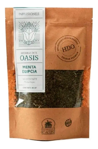 Te Infusion De Menta Egipcia En Hebras Oasis Hoja Pura X90gr