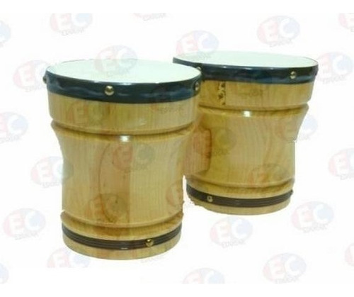 I001 Bongo Infantil Doble Chico Piel Madera Musical Educar