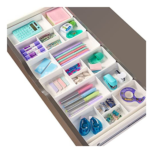 Remix 6 Piece Drawer Organizer Set | Cloud White | Make...