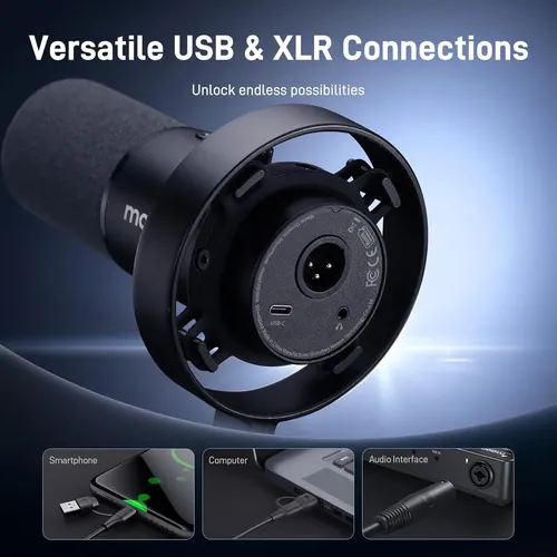 Micrófono Dinâmico Maono (xlr Usb) Pd300x Para Grabación