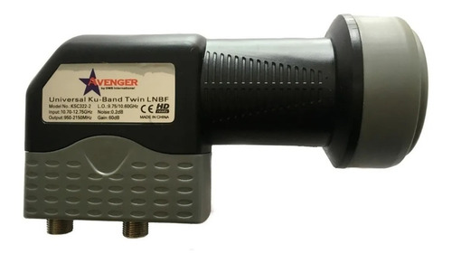 Imagen 1 de 3 de Lnb Banda Ku Hd 2 Salidas Avenger Marca Dms International