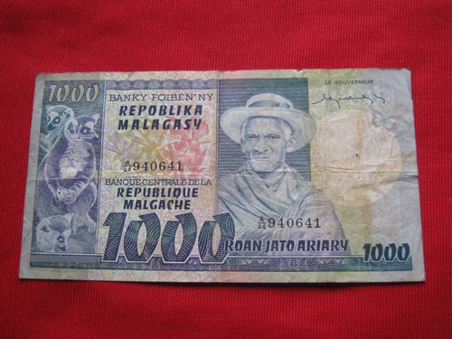Madagascar 1000 Francos 1975