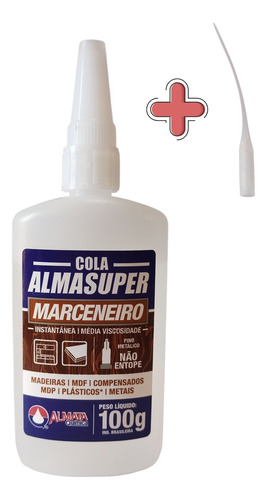 Adhesivo Cianoacrilato Almata Aep 400 - 100g Instantáneo Transparente